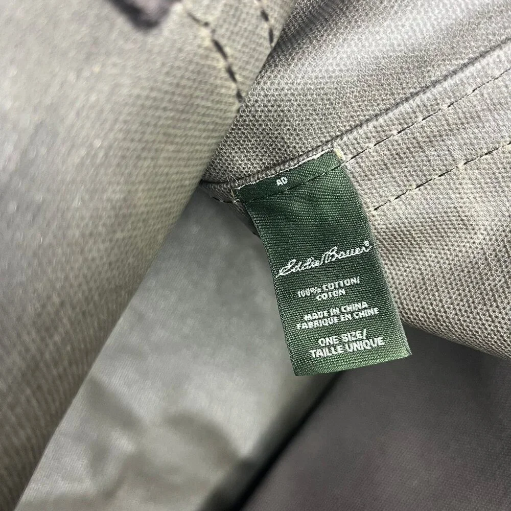 Eddie Bauer Boat Tote XL Waxed Canvas Bag Well Seasoned Outdoor Utility Garden - Picture 15 of 15